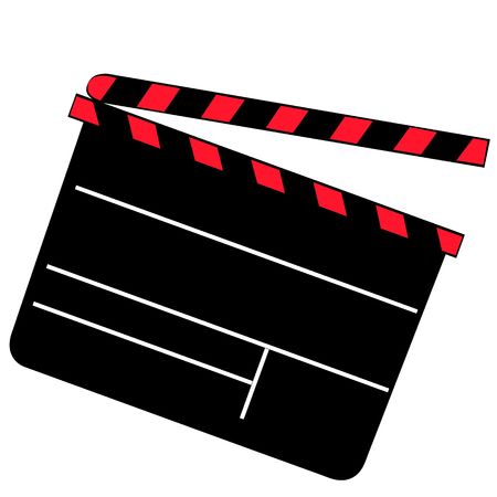 red - black hollywood clapper boardの写真素材