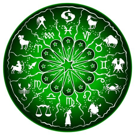 illustration of a zodiac discの写真素材