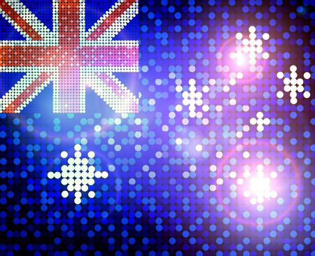 sparkling flag of australiaの写真素材