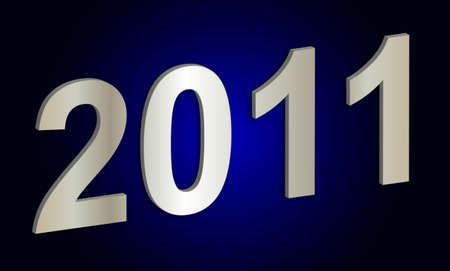Illustration of a Happy New Year 2011 Backgroundの写真素材