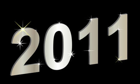Illustration of a Happy New Year 2011 Backgroundの写真素材