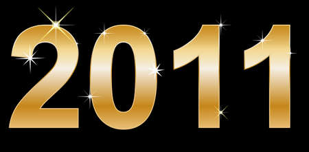 Illustration of a Happy New Year 2011 Backgroundの写真素材