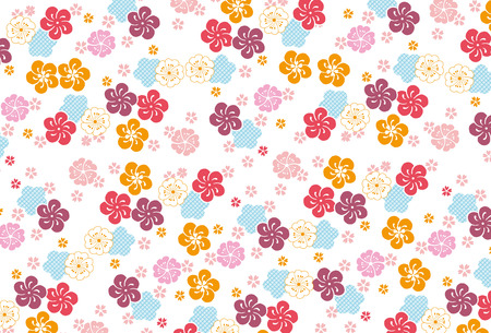 Background pattern of cherry blossomsのイラスト素材