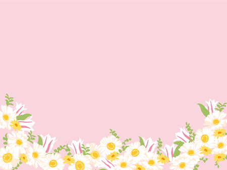 gerbera and tulipのイラスト素材