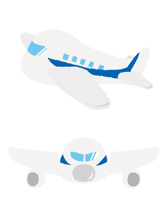 Plane vector, Plane on the transparent background, concept of plane vector illustration.のイラスト素材