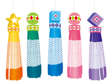 Japanese Sendai Tanabata Festivalのイラスト素材