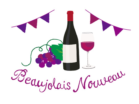 beaujolais nouveauのイラスト素材