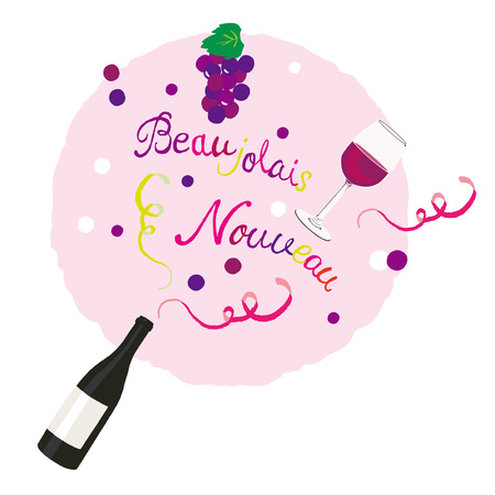 beaujolais nouveauのイラスト素材