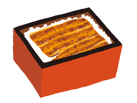 Broiled eel and rice. Japanese foodのイラスト素材