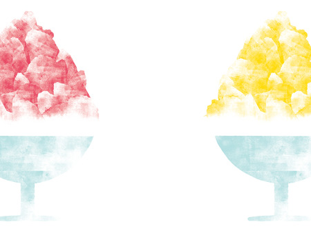 Japanese shaved ice illustrationの写真素材