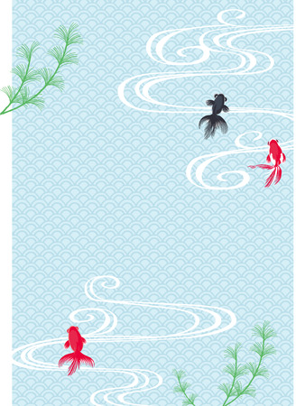 Goldfish Summer Backgroundのイラスト素材