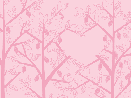 Tree and fruit cocoa vector illustration.のイラスト素材