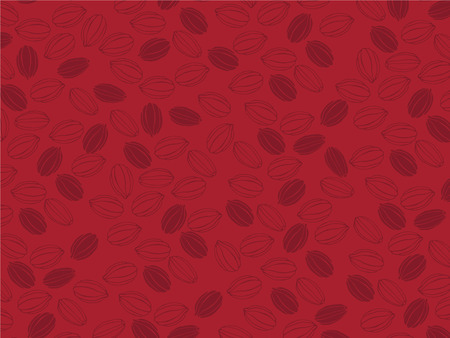 Hand drawing the background of cocoa beans. Vector illustrationのイラスト素材