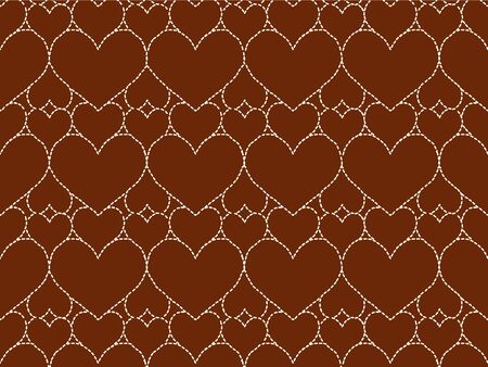 Brown leather background with hearts for Valentines Dayのイラスト素材