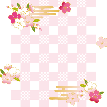 Pink Cherry blossom, Vector Illustrationのイラスト素材