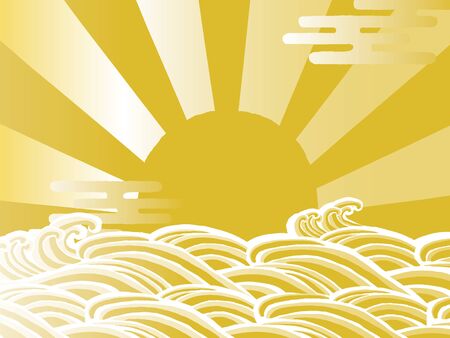 The first sunrise in Japanのイラスト素材