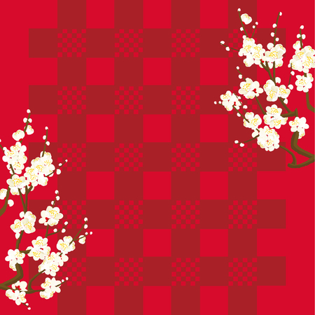 Plum blossom vector illustrationのイラスト素材
