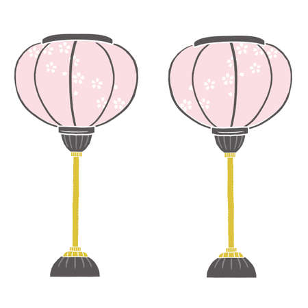 Decorative lamp for Japanese Doll or Girls Festival.のイラスト素材