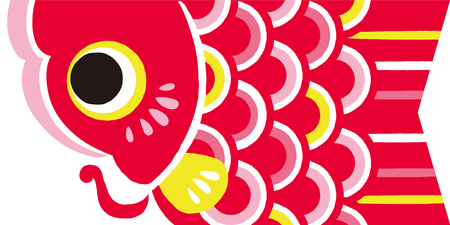 Carp streamer illustrationのイラスト素材