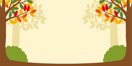 Background of autumn forestのイラスト素材