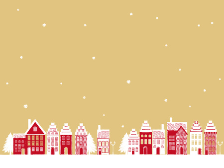 Christmas landscape illustrationのイラスト素材