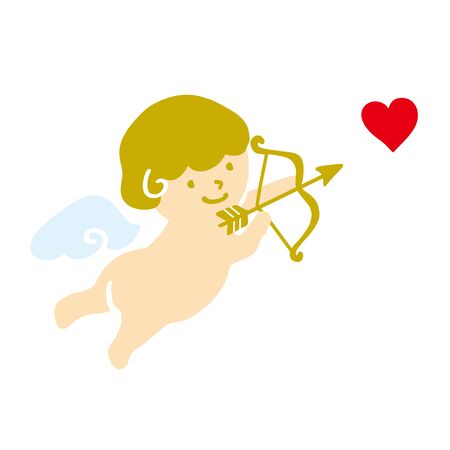 Angel that shoots an arrow vector illustration.のイラスト素材