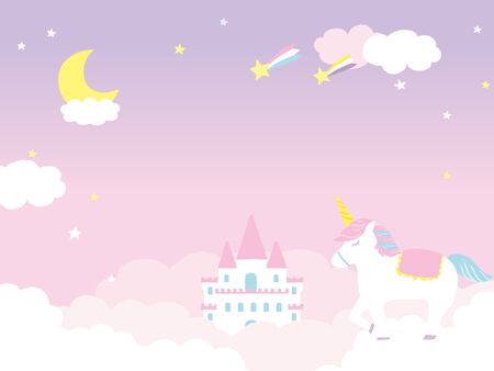 fairy land background vector illustrationのイラスト素材