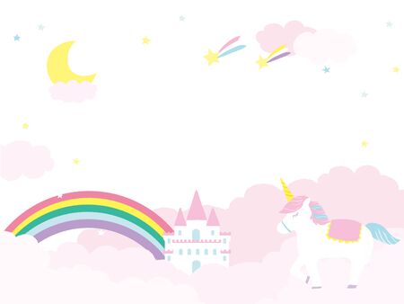 fairy land background vector illustrationのイラスト素材