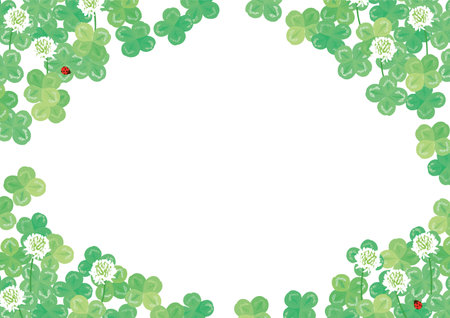 Clover and White-tailed Frameのイラスト素材