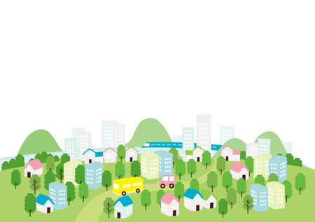 Cityscape Background Illustrationのイラスト素材