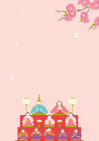 Hinamatsuri Hinadan Illustrationのイラスト素材