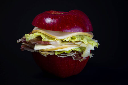 apple sandwichの写真素材