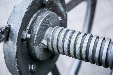 part of the steering wheel made from steelの写真素材