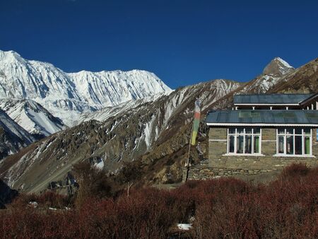 Landscape on the way to Tilicho Lake, Nepalのeditorial素材