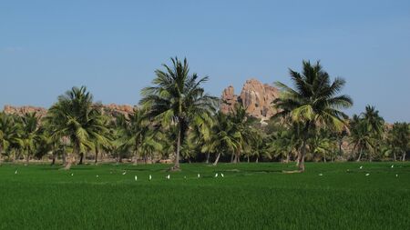 Beautiful scenery in Hampi, Indiaの写真素材