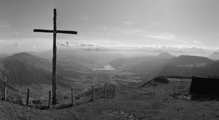 View from the Rigi and summit crossの写真素材
