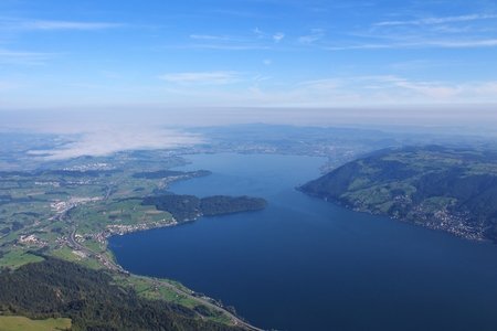 View from the Rigi, lake Zugerseeの写真素材