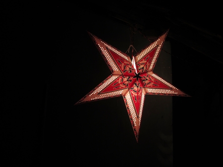 Christmas star, christmas decoration in Goaの写真素材