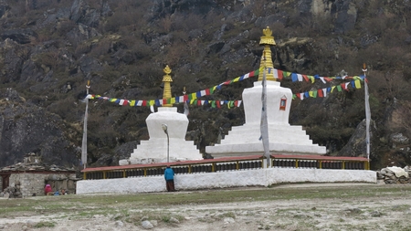 Chorten in Khumjungの写真素材