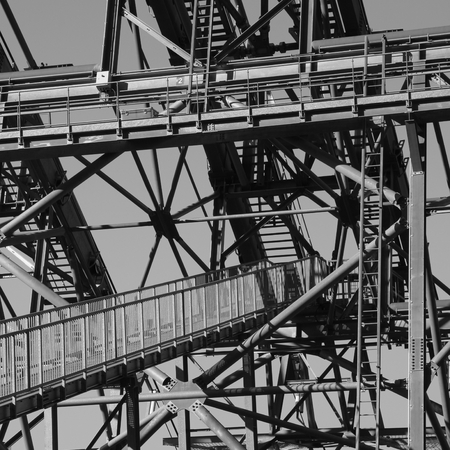 Confusing detail of a big cable car pylon