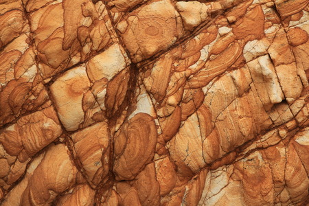 Marbled volcanic rock found on the Banks Peninsula, New Zealand.