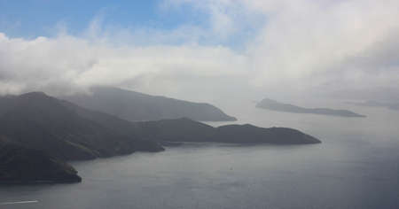 Misty day in the Marlborough Sounds.の写真素材