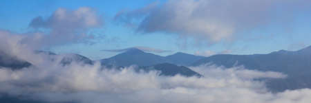 Blue bay in the Queen Charlotte Sound.の写真素材