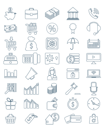 Business and finance iconsのイラスト素材