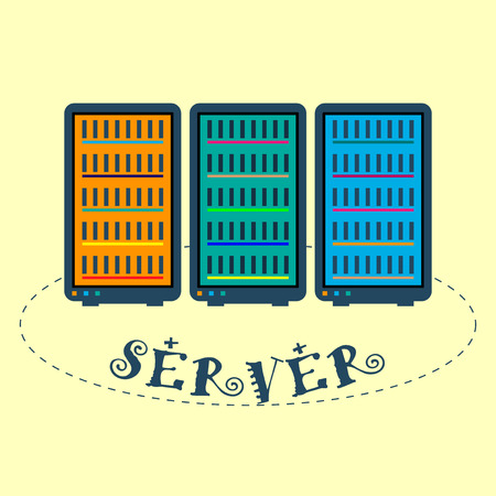 Flat image server hardware. Colour.