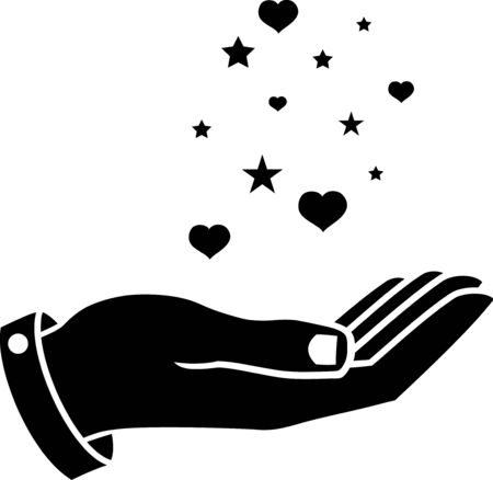 The hand of man. Flat styleのイラスト素材