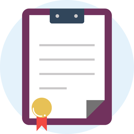 Icon of the paper with the insigniaのイラスト素材