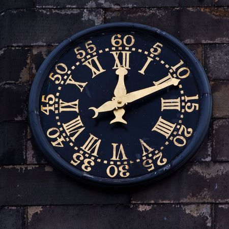 Clock in Edimburgh, Royal Mile, useful for iconsの写真素材