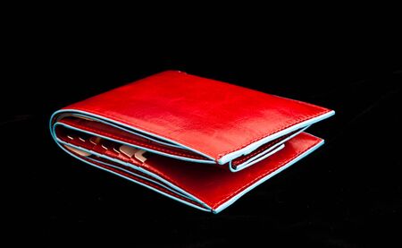 Red wallet made of leather - original Italian fashion accessory