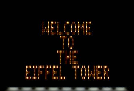 Detail of the electronic display of Eiffel Tower basementのeditorial素材